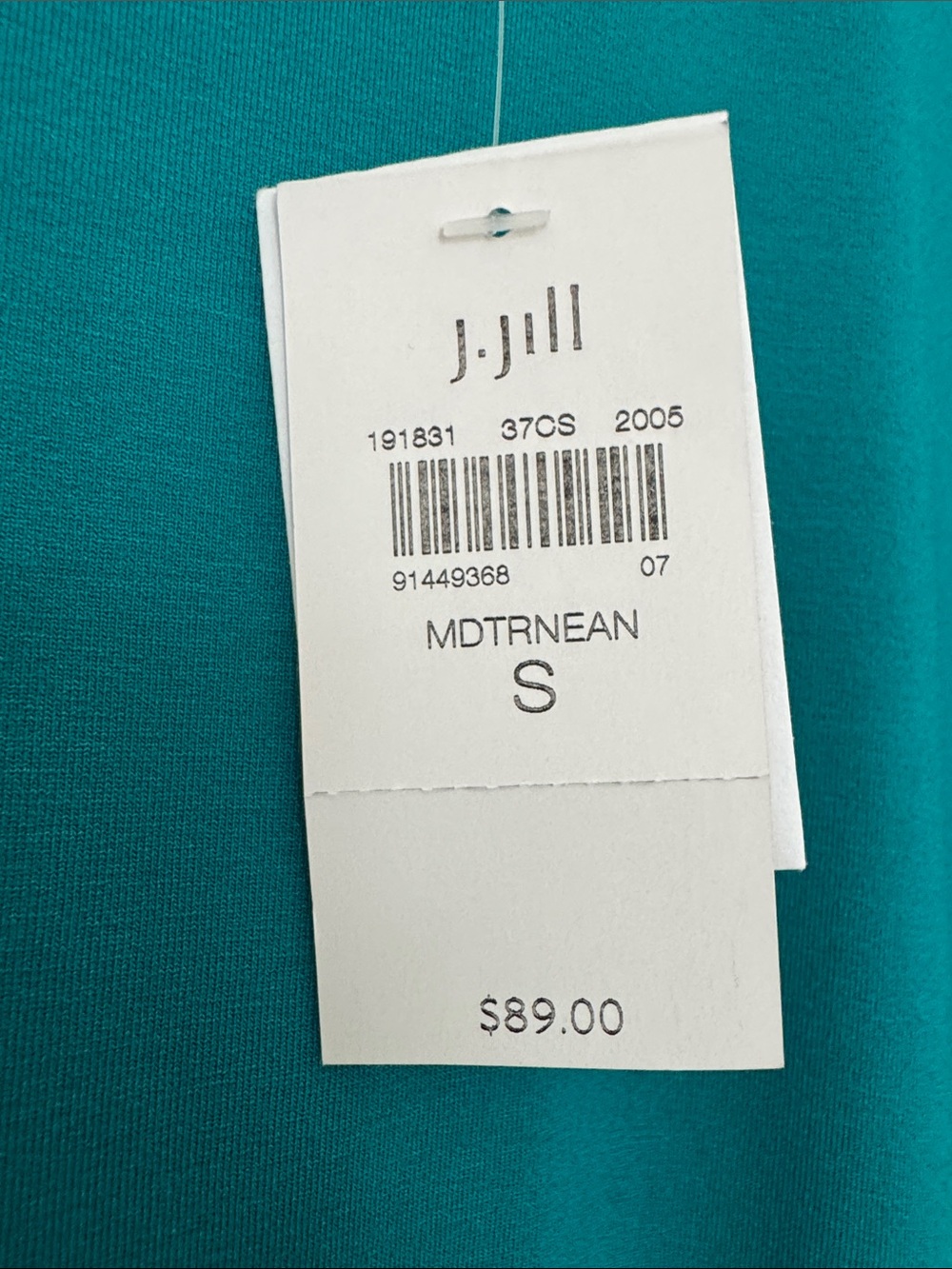 J. Jill Teal Short-Sleeve Midi A-Line Dress - Picture 2 of 6